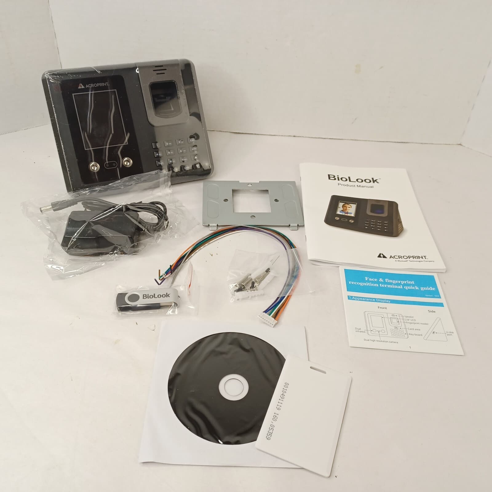 Acroprint Biolook Time Clock W/ Face Recognition Fingerprint Reader BL200