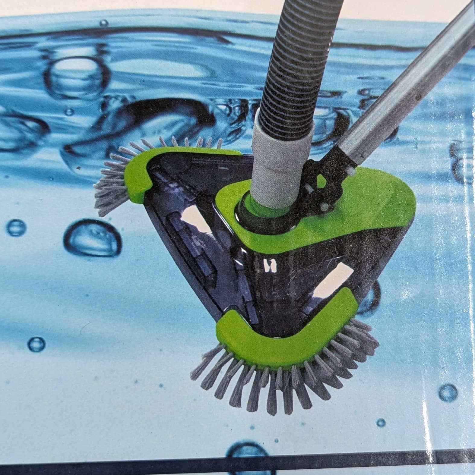 Sepetrel Transparent Triangle Pool Vacuum Head Side Brushes 1-1/4 & 1-1/2" Hose