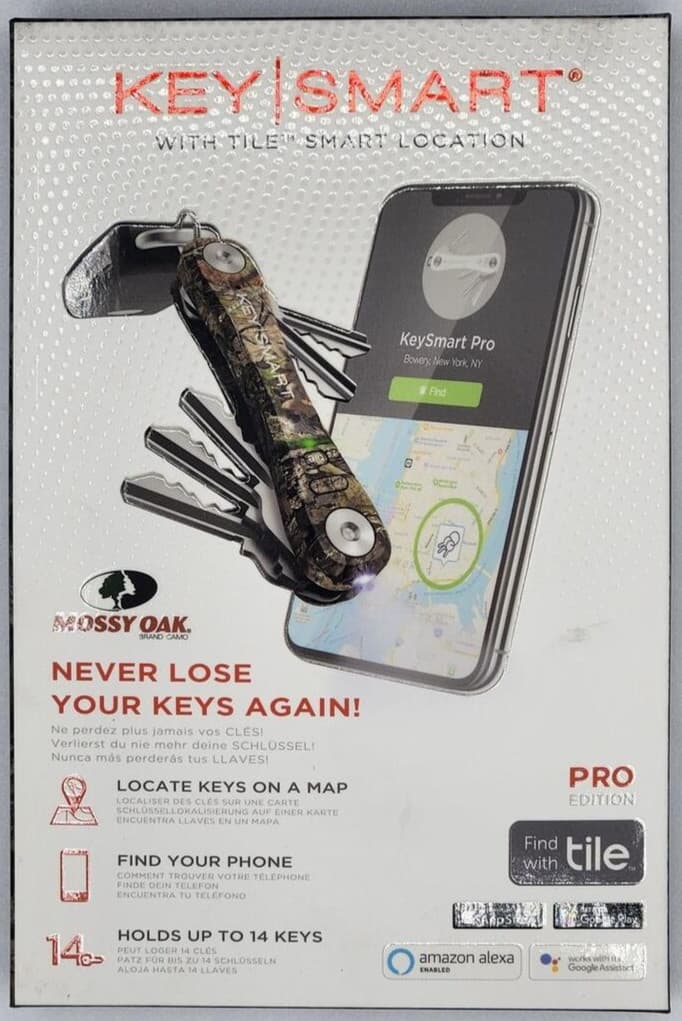 KeySmart - Pro with Tile Smart Technology, Mossy Oak Camo