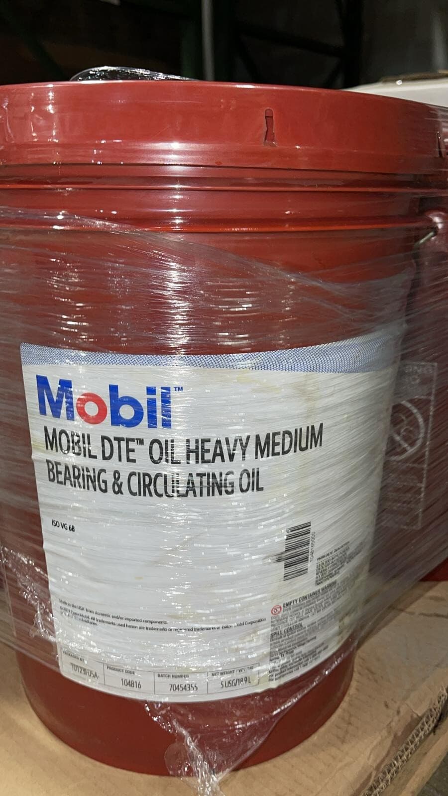 Mobil DTE Heavy Medium, ISO 68 (5-Gal Pail) 104816 **SALE**