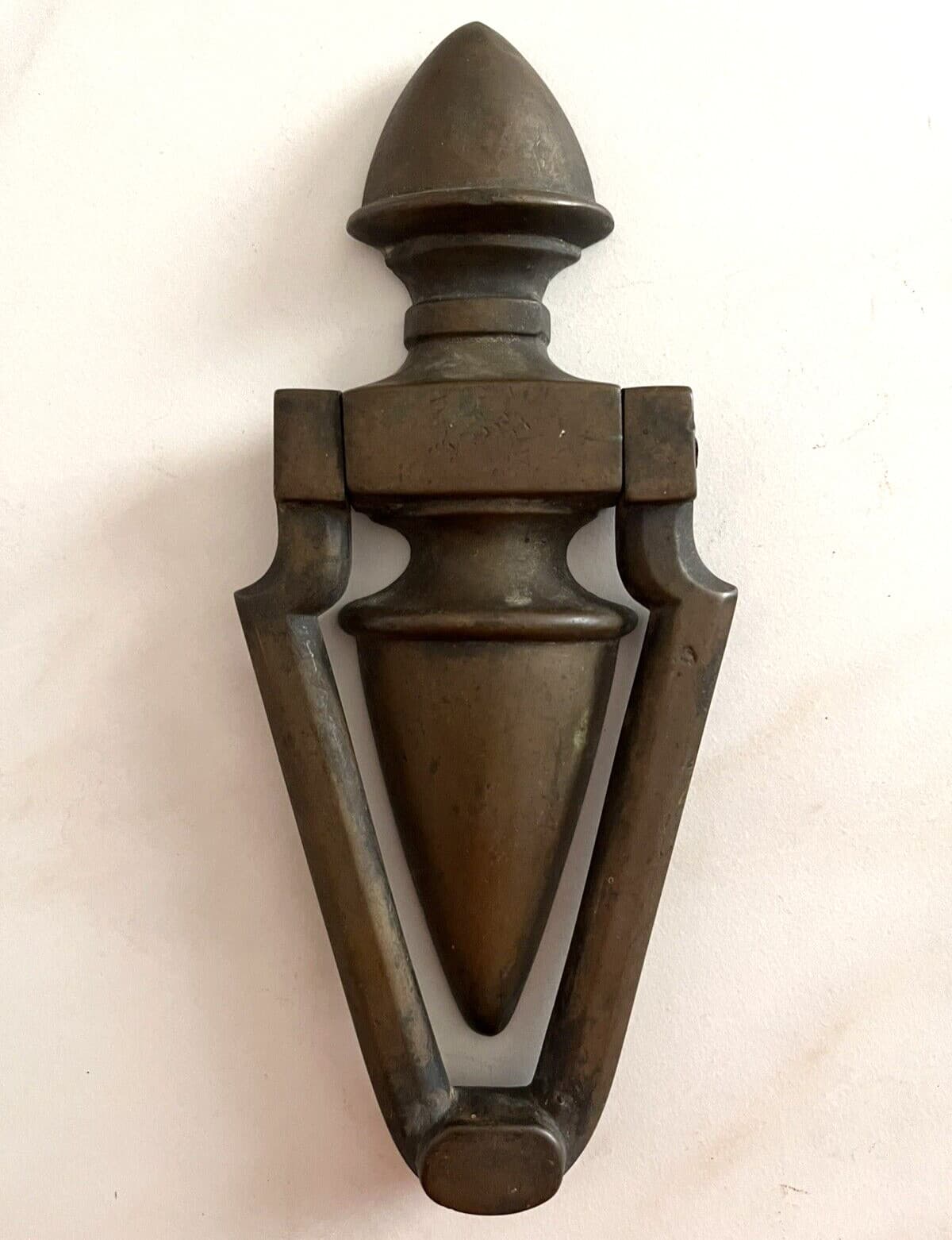 LARGE 8" ANTIQUE c.1890 BRONZE URN TORCHIERE ARCHITECTURAL SALVAGE DOORKNOCKER