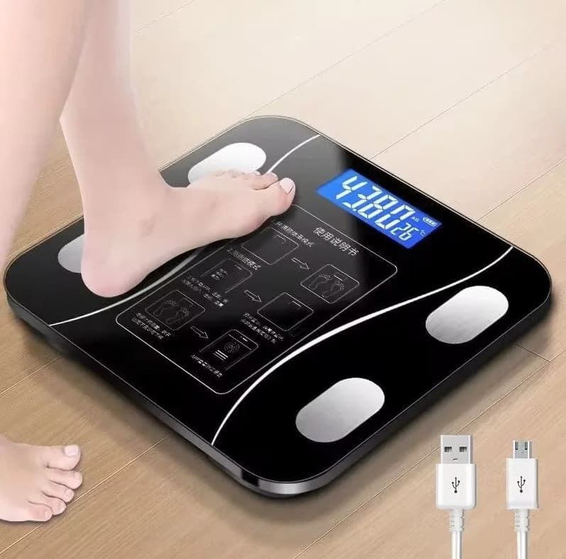 1pc Smart Bluetooth Body Fat Scale Digital Electronic Fitness Tracking App Home