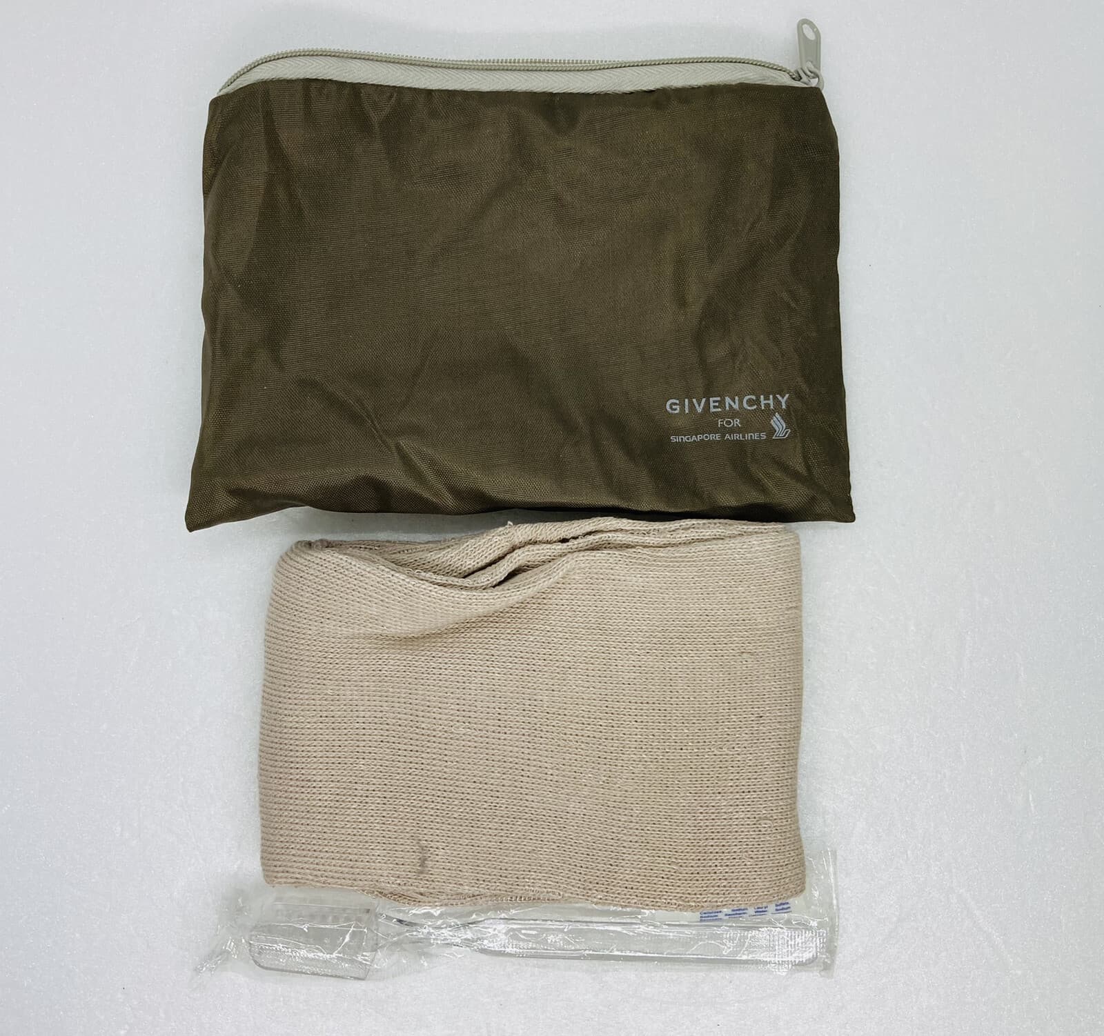 Vintage Givenchy For Singapore Airlines Zippered Bag Socks Toothbrush Set 16