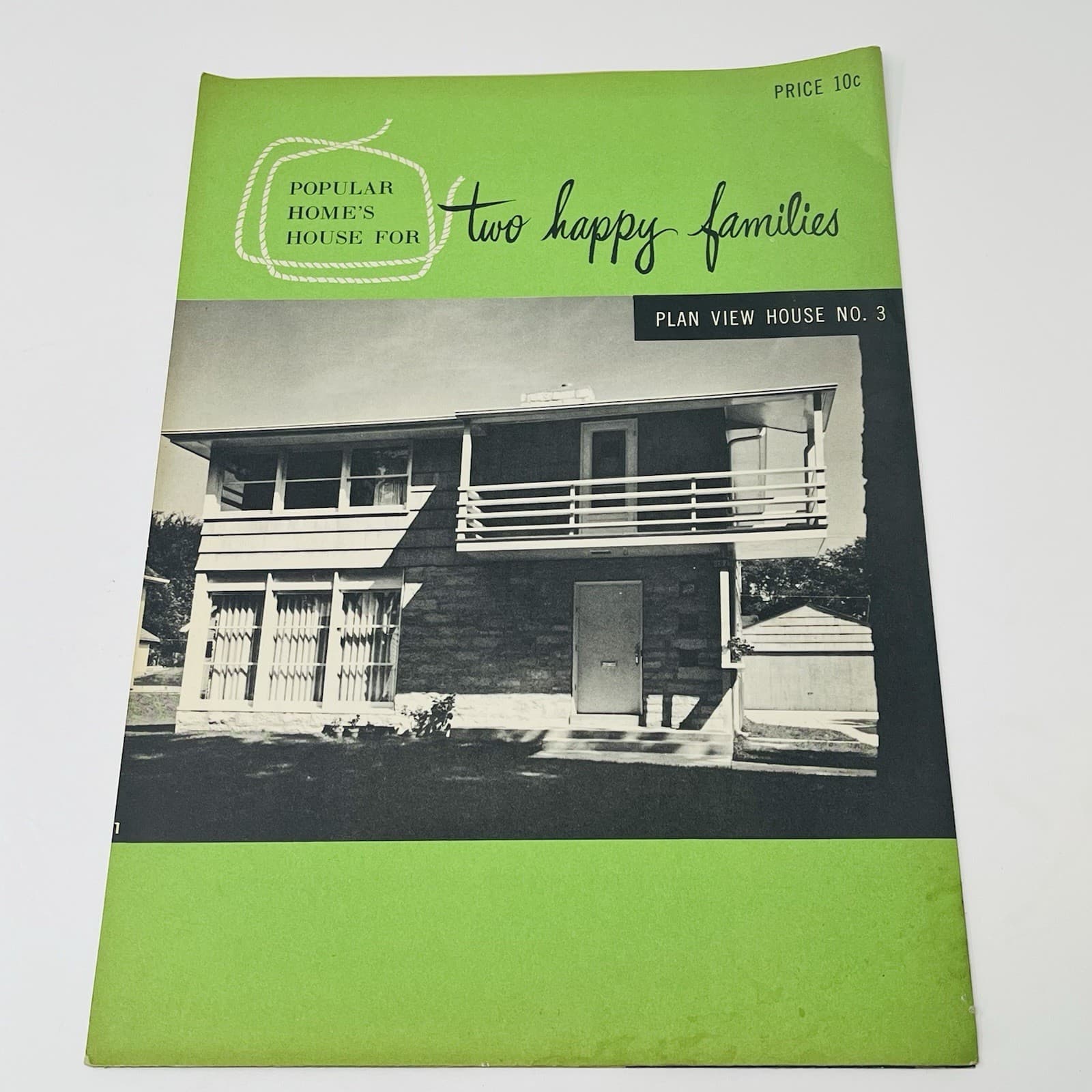 1949 Popular Homes House For Two Happy Families One Home Blueprints Plan Vintage