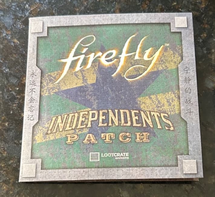 2016 FIREFLY Independents Patch Loot Crate New in Package