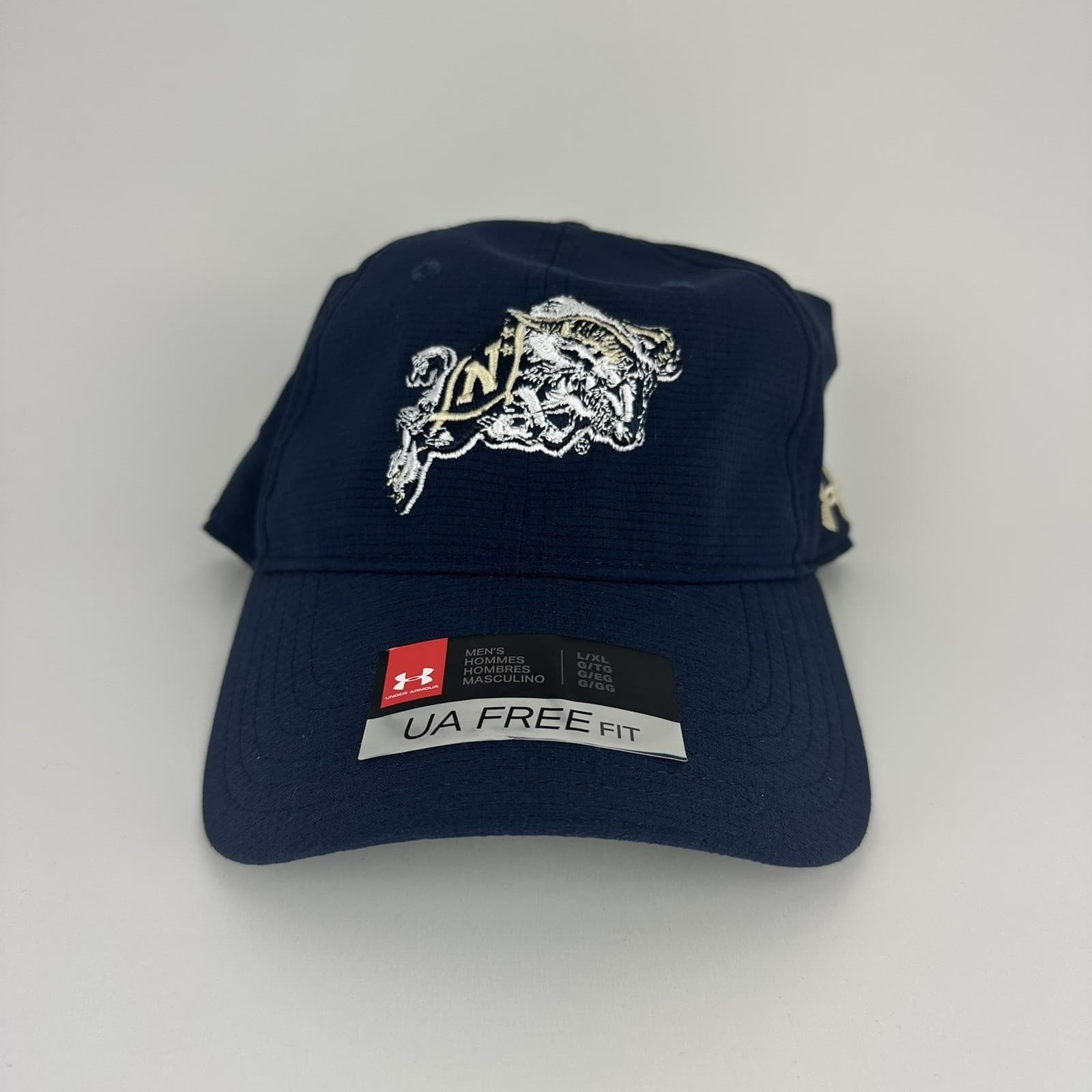Under Armour Hat Cap Mens L XL Navy Midshipmen Blue UA Free Fit Baseball College