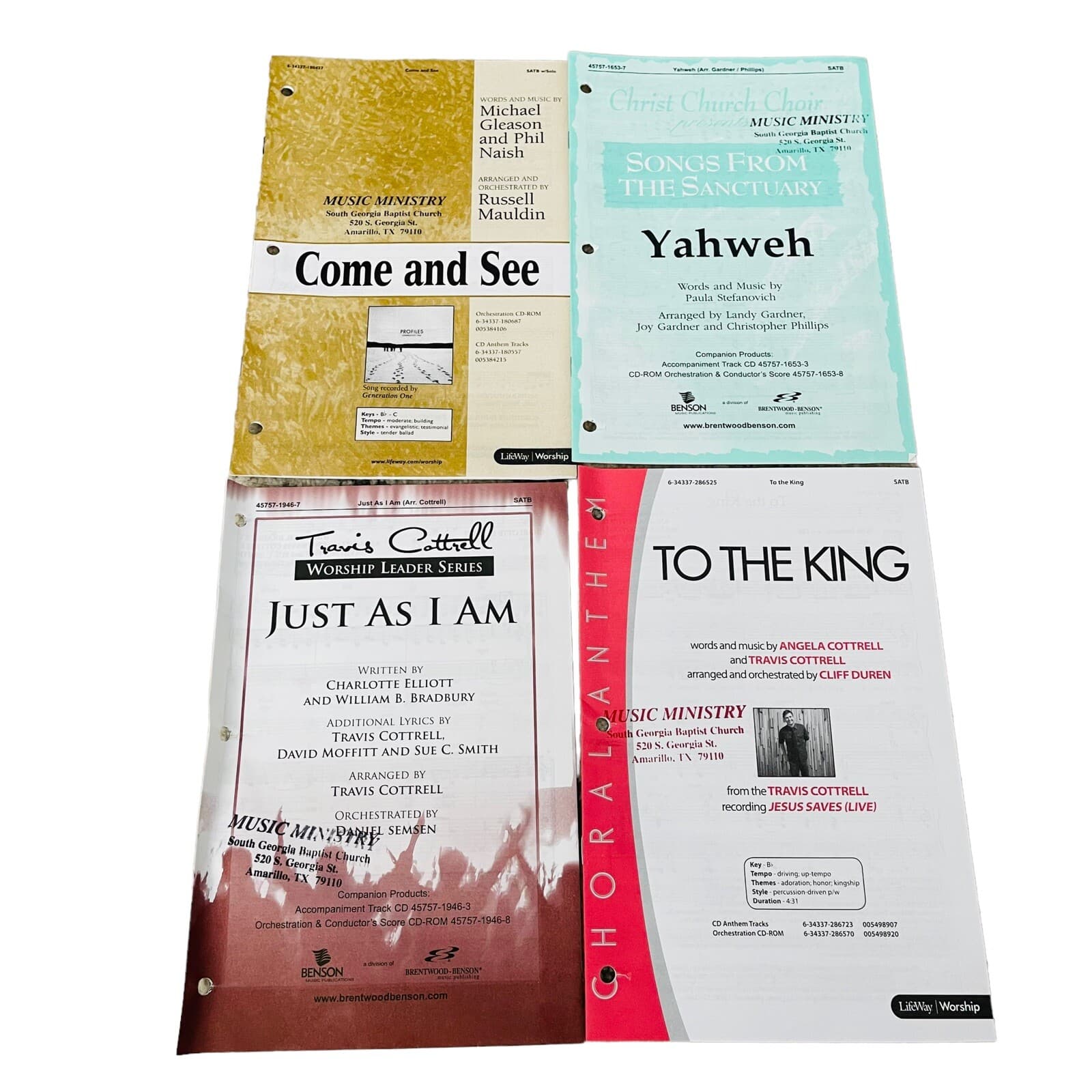 Lot Sheet Music Christian Religious Worship Come And See To The King Yahweh