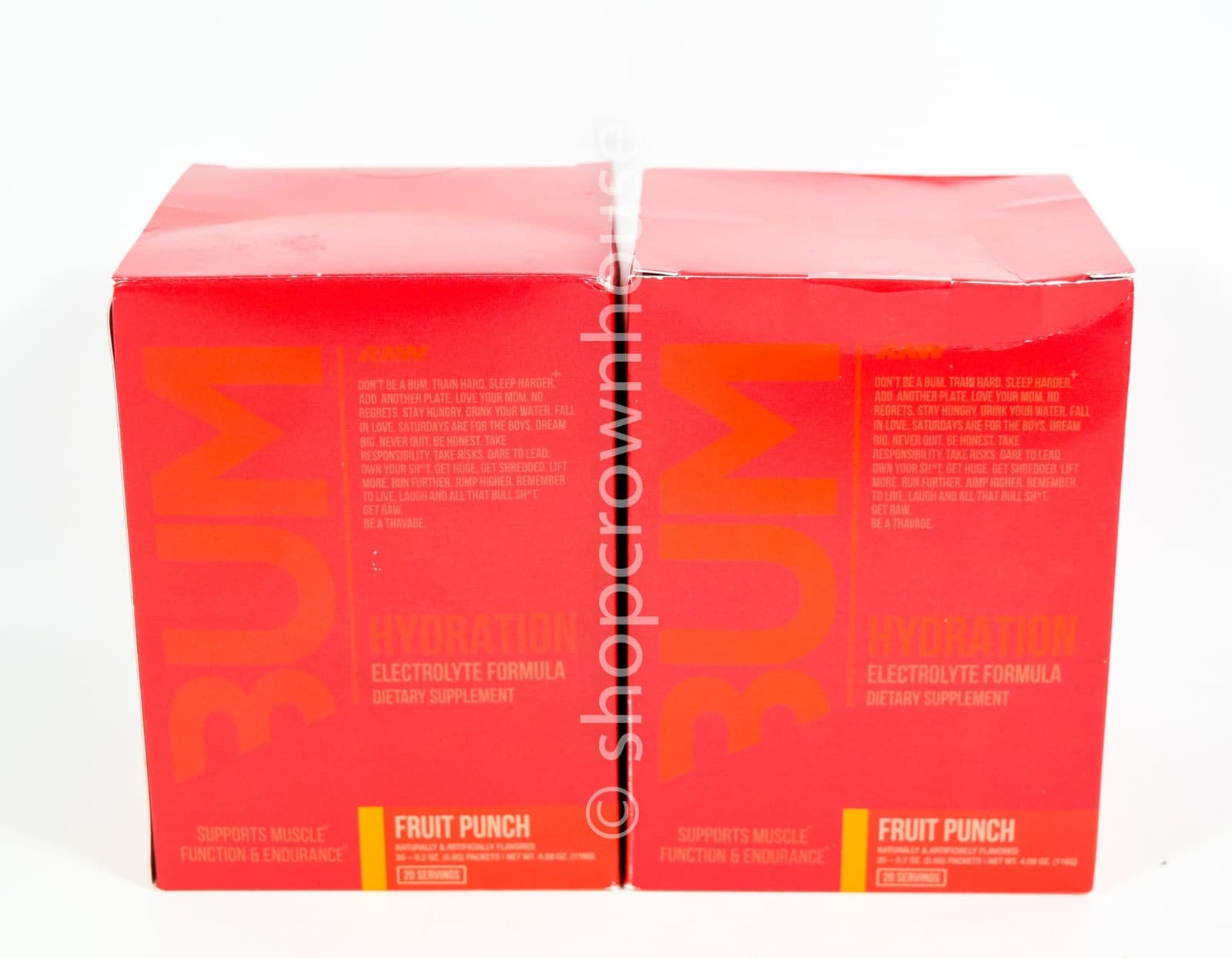 2 BUM Hydration FRUIT PUNCH 20 count On the Go packets Box 40 total 04/2026