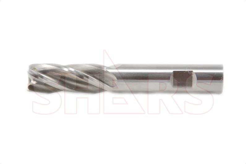 Shars 1/4" x 3/8" HSS 4 Flute Single End Long Length Flute End Mill !}