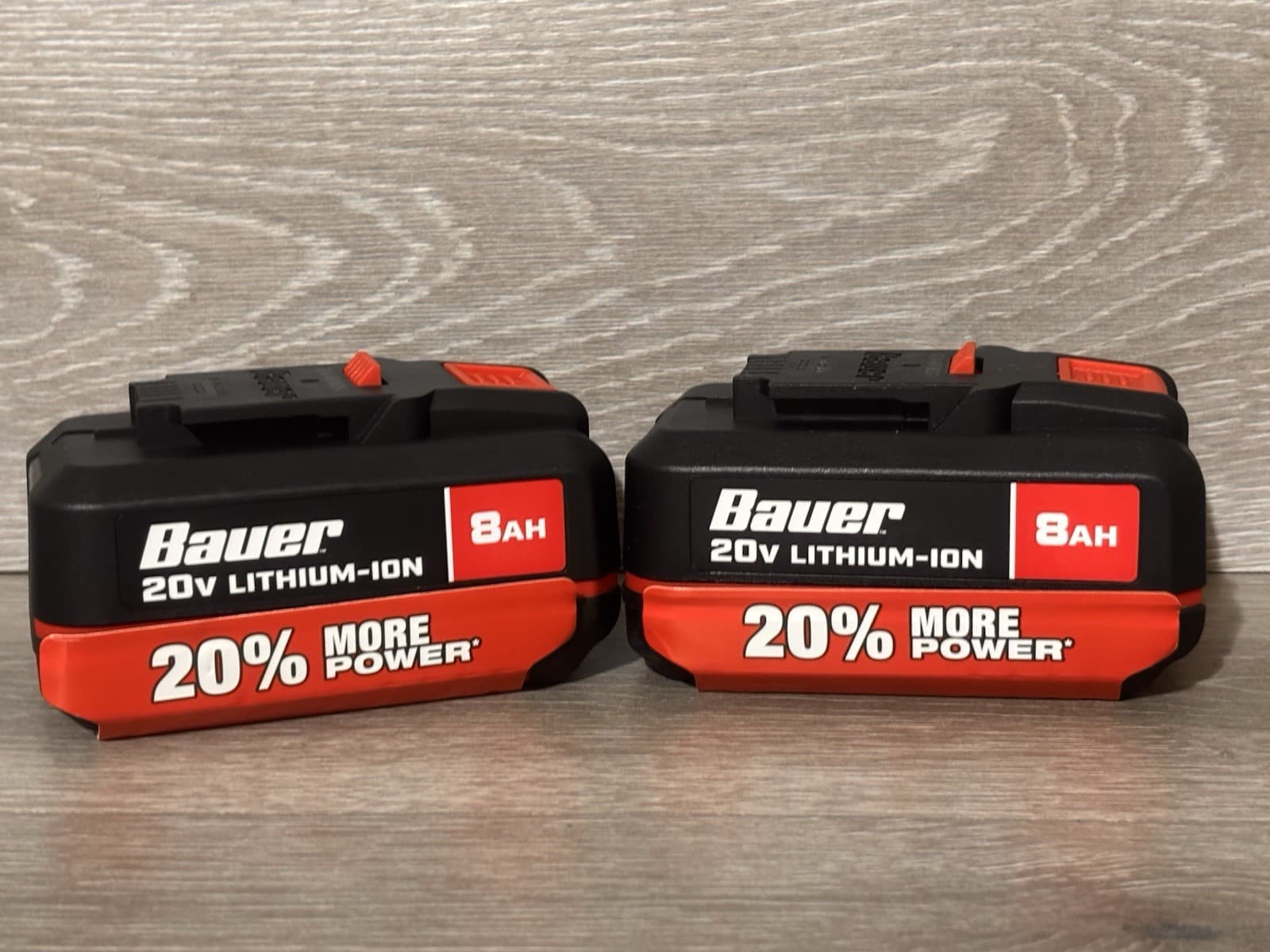 2-Pack BAUER 2108C-B 20V 8AH High-Capacity Lithium-Ion Battery - NEW OPEN BOX