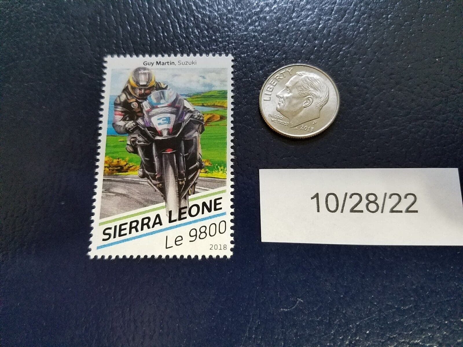 Guy Martin Suzuki Motorcycle Racer 2018 Sierra Leone Stamp