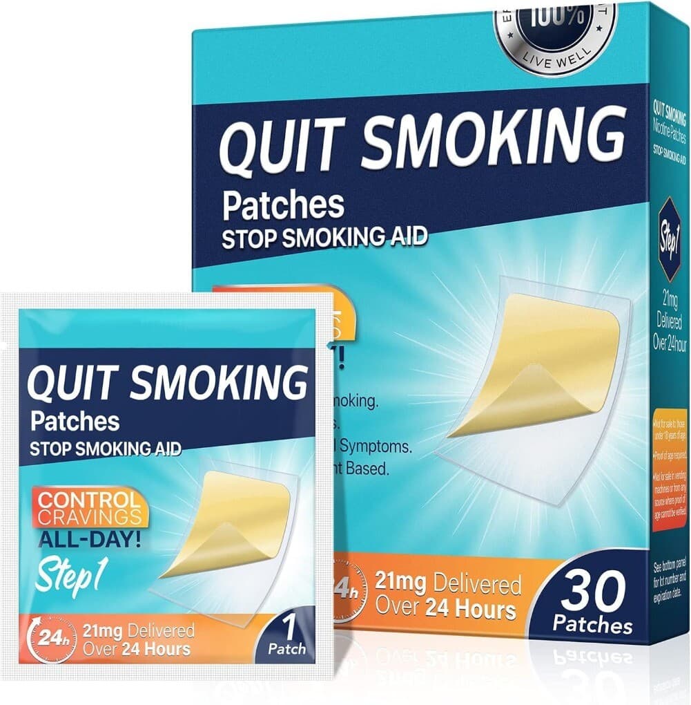 Quit Smoking Patches (30 Patches), Step 1 Stop Aids, 21mg Quit Smoke Patches