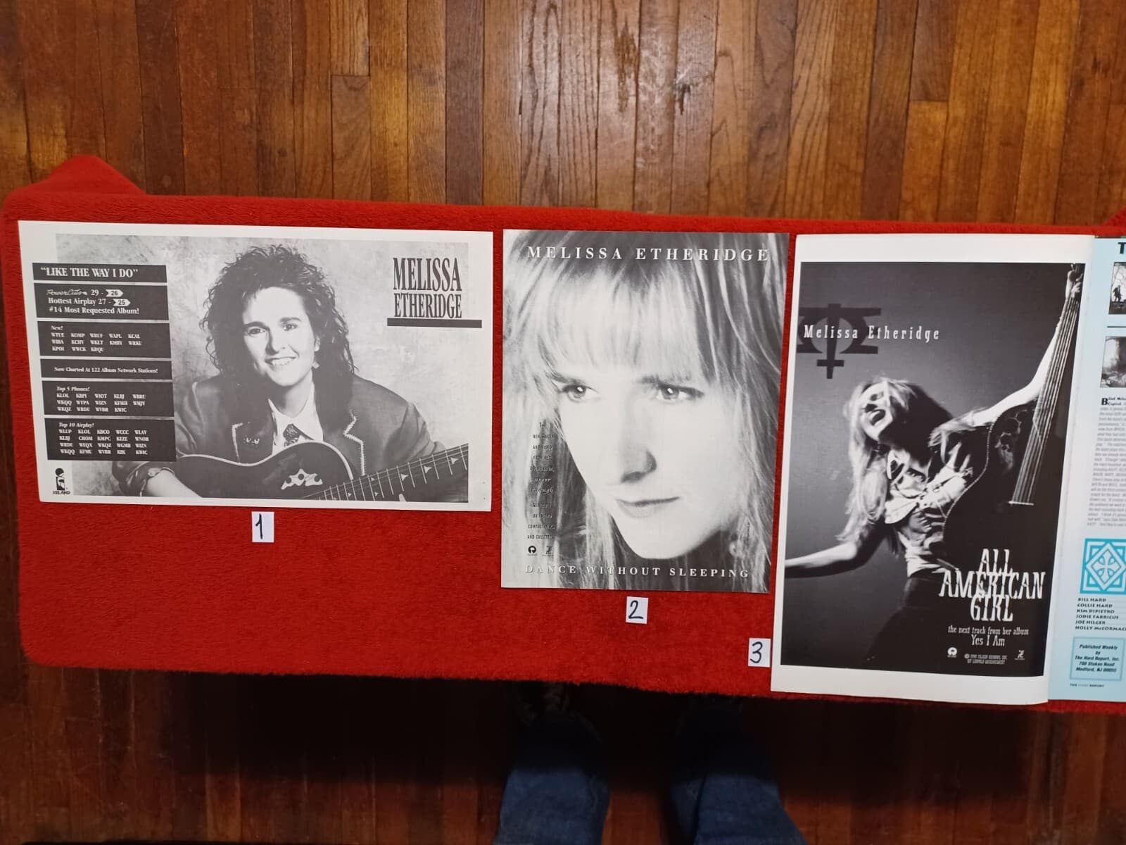 MELISSA ETHERIDGE - 1988, 1992, & 1994 US Five(5) Different Full-Page Ads