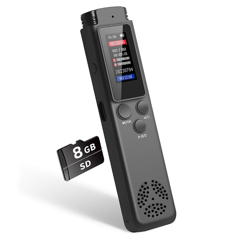 Digital Voice Recorder Activated Recorder w/Playback Tape Recorder for Lectures