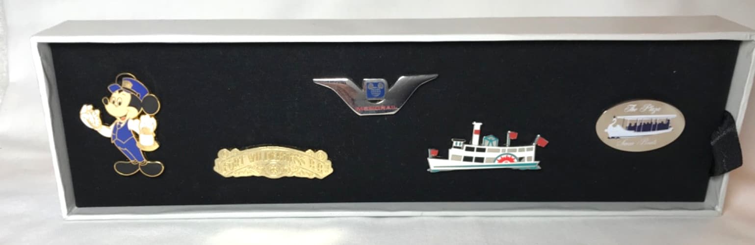 Walt Disney World The Florida Project Transportation LE 250 Box Pin Set. New.