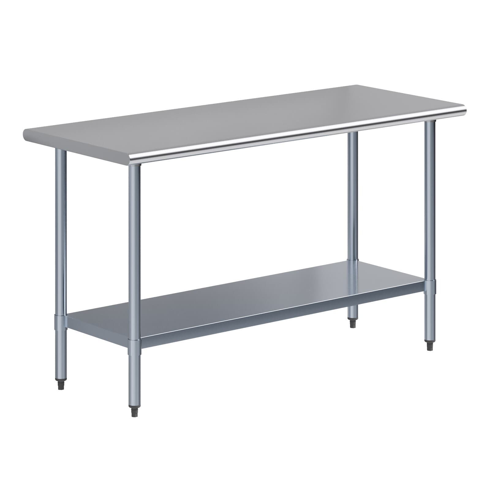 Jefferson 24 in. x 60 in. Stainless Steel Table With Shelf. NSF