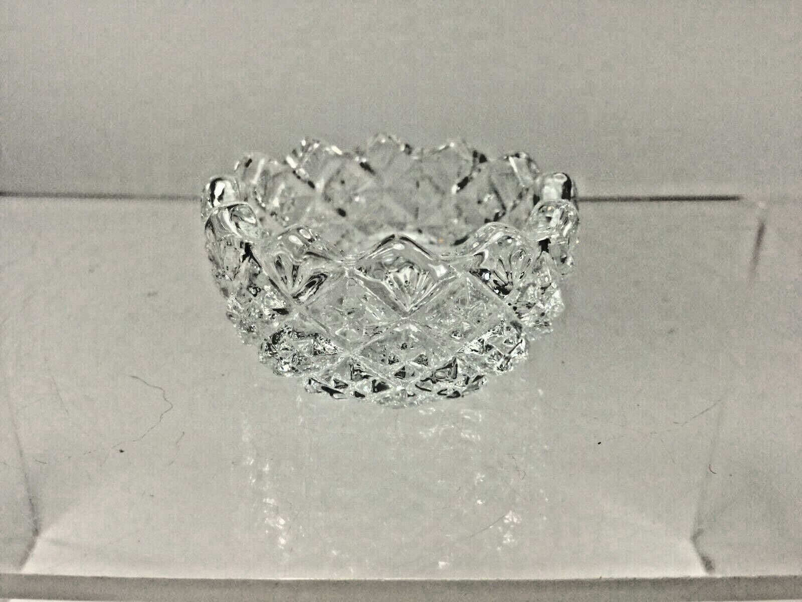 Mosser Glass Co. ( Crystal Clear ) SawTooth Salt Dips, 1.5" x 1", Made in USA