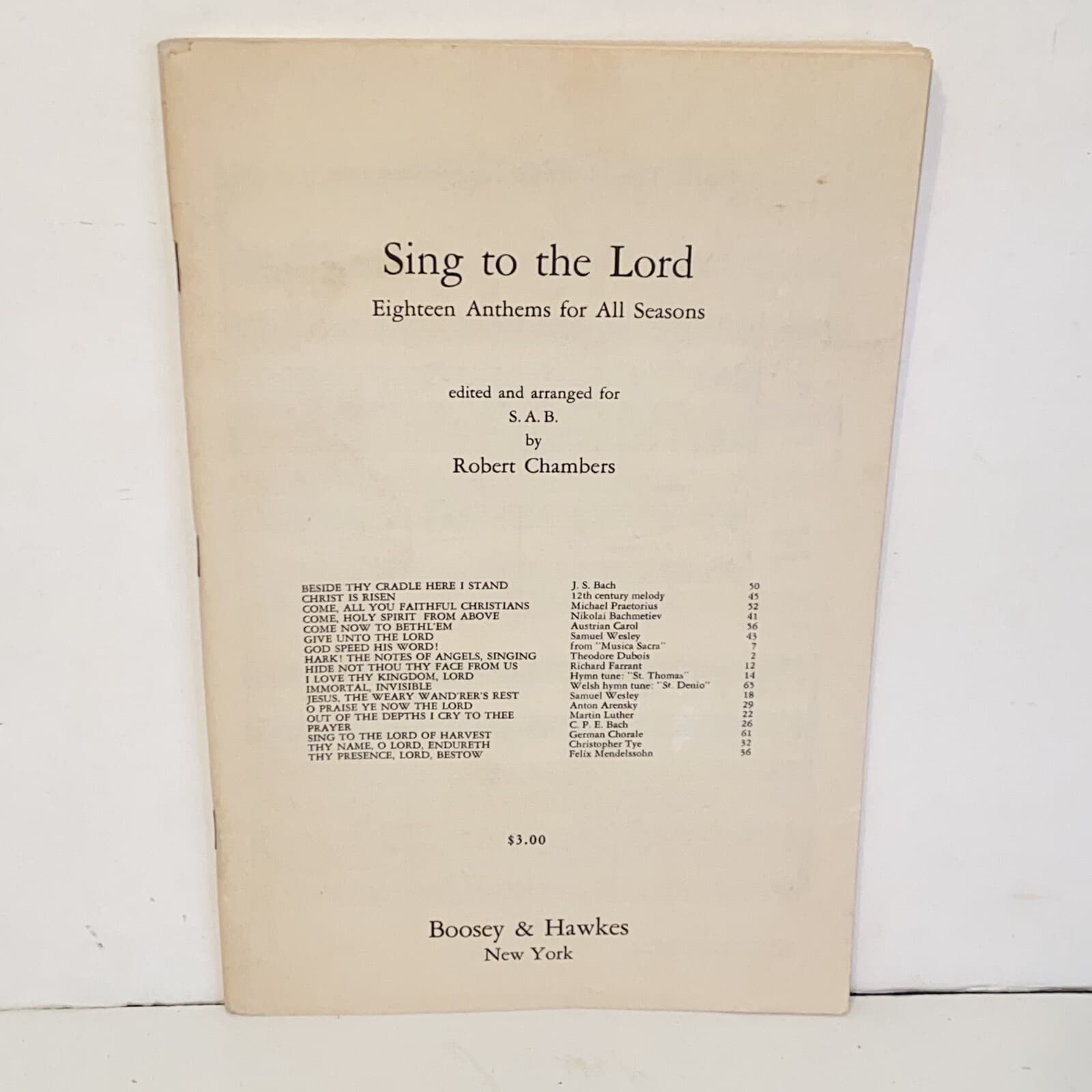Vintage 1969 Sing To The Lord 18 Anthems for All Seasons Sheet Music
