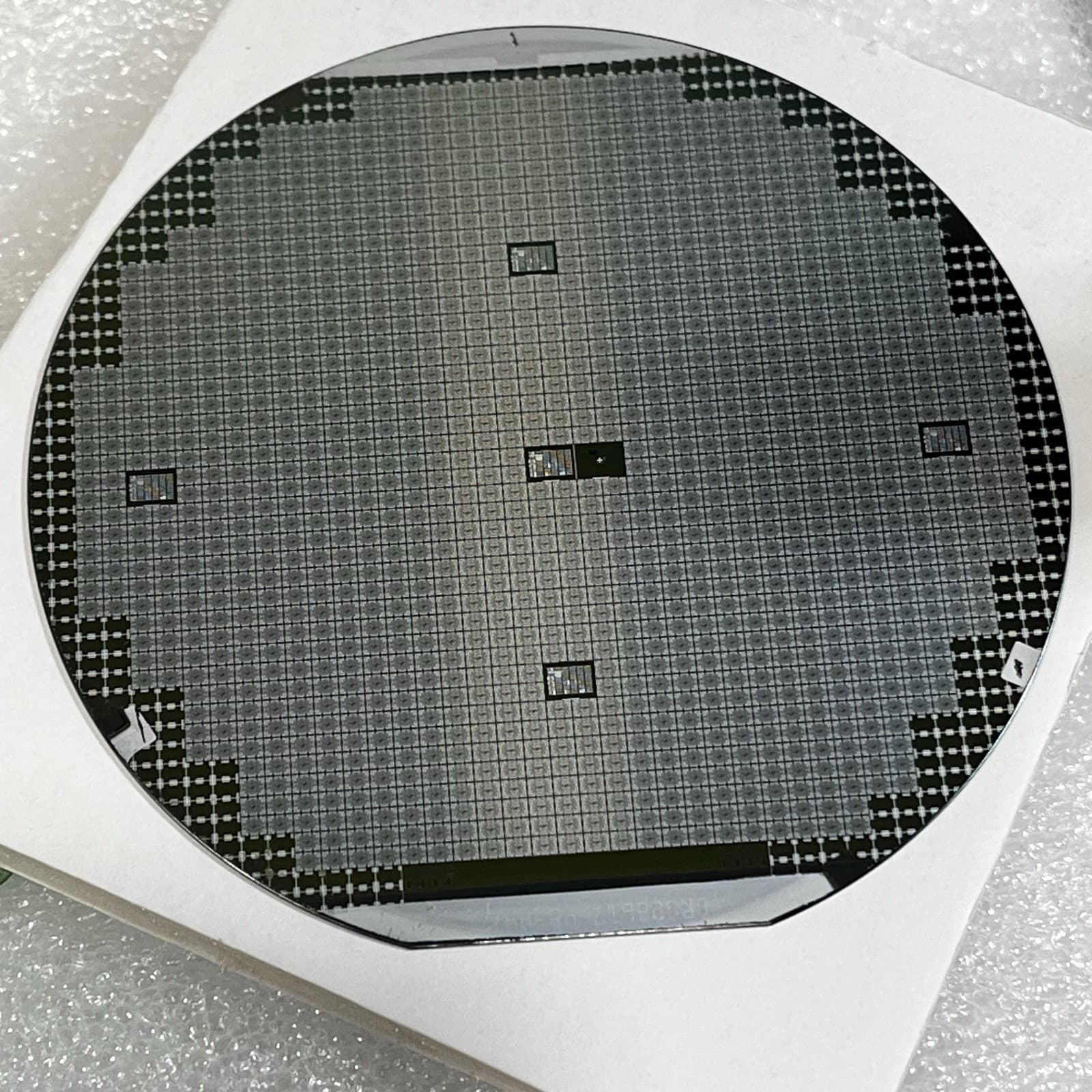 Unknown Vintage 4 Inch Silicon Wafer w/ Die, Structures, and Test Areas
