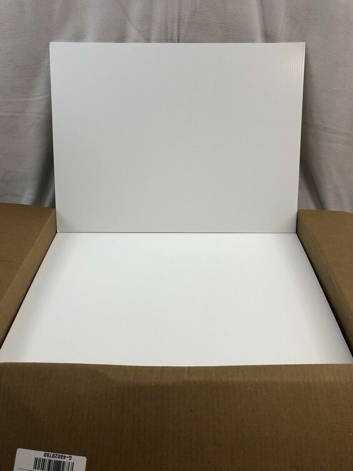 20 Pack Blank Signs 18" x 24" x 4 mm Corrugated Plastic, Write Your Own Messages