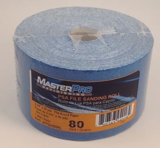 MASTERPRO AFPSA080RL PSA File Sanding Sand Paper Sheets 2-3/4"x25 Yards 80 Grit