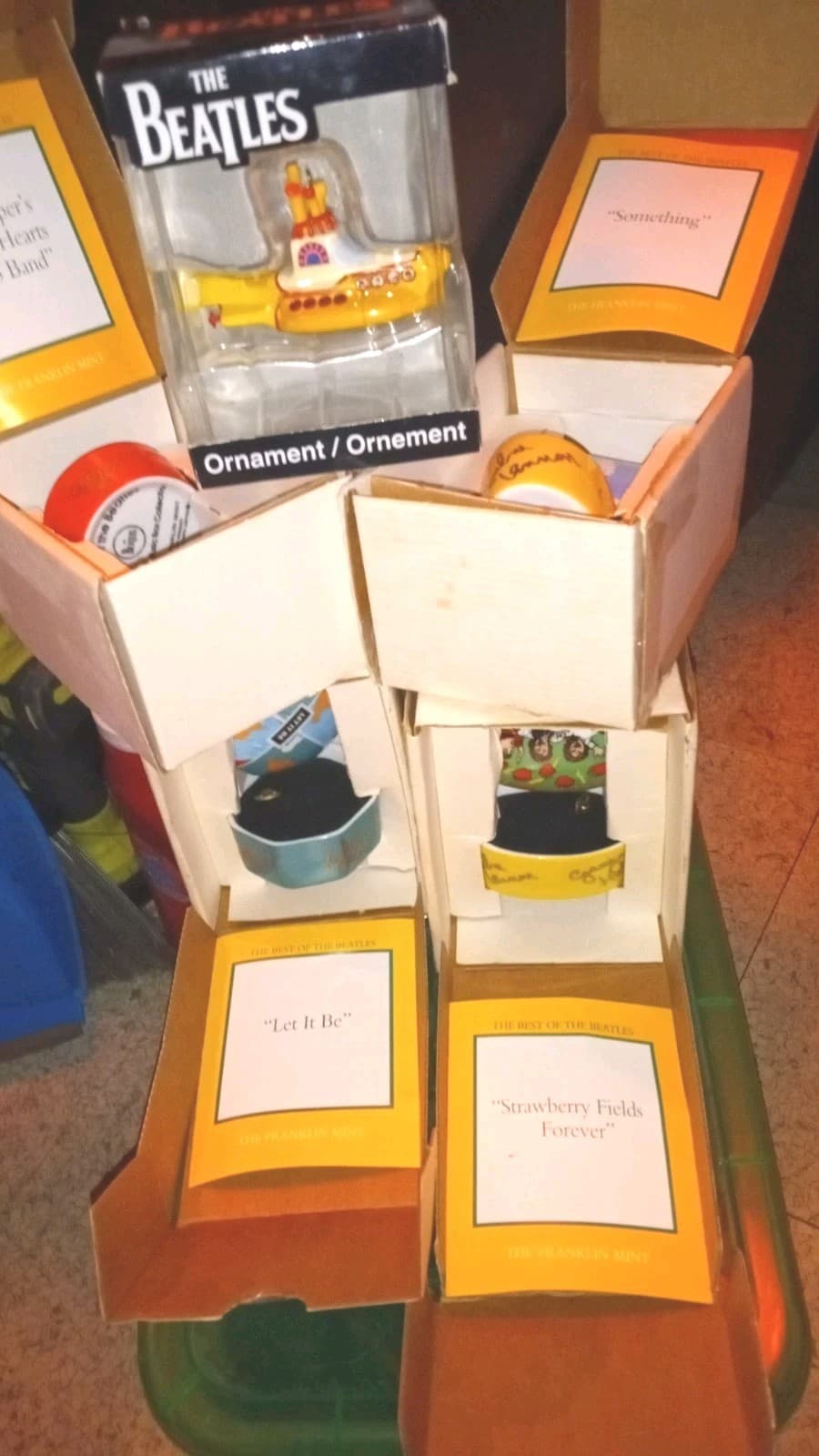 The Beatles Best Of Franklin Mint Apple Corps Music Box Trinket Boxes Shelf