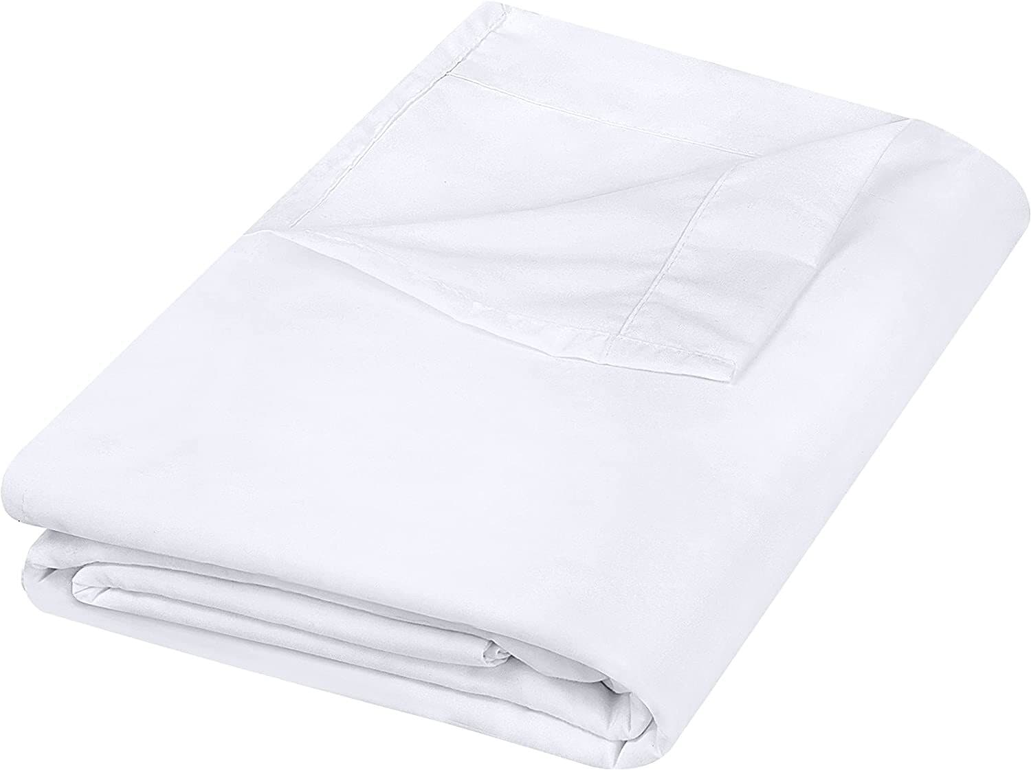 Flat Sheet Soft Brushed Microfiber Fabric Shrinkage & Fade Resist Utopia Bedding