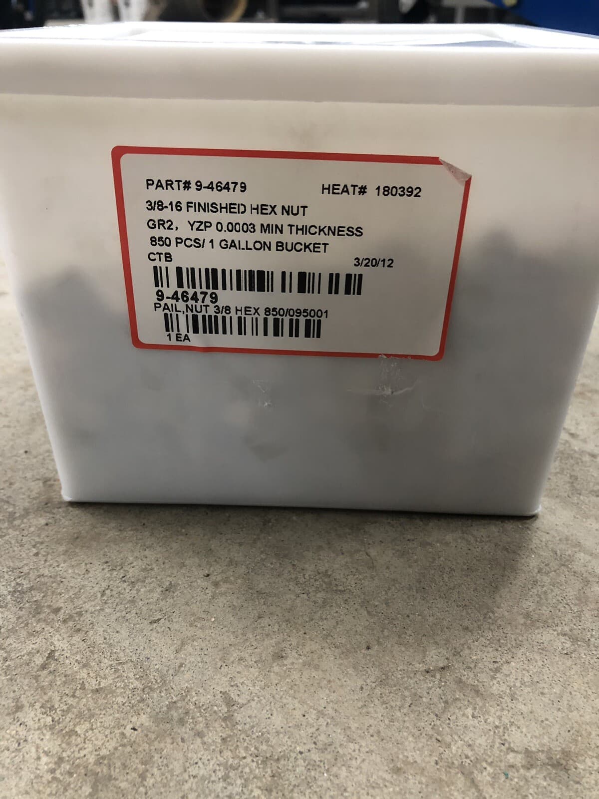 (850) 3/8"-16 Finished Hex Nuts