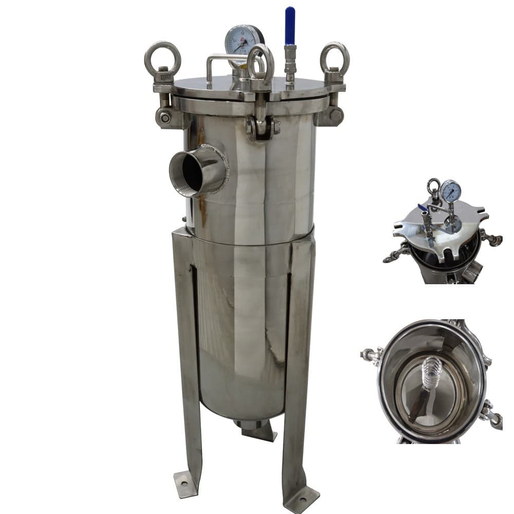 1# Bag Stainless Steel Filter Industrial Water Treatment Filtration 2" NPT 0.25㎡
