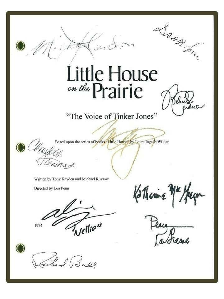 LITTLE HOUSE ON THE PRAIRIE SCRIPT SIGNED RPT MICHAEL LANDON MELISSA GILBERT