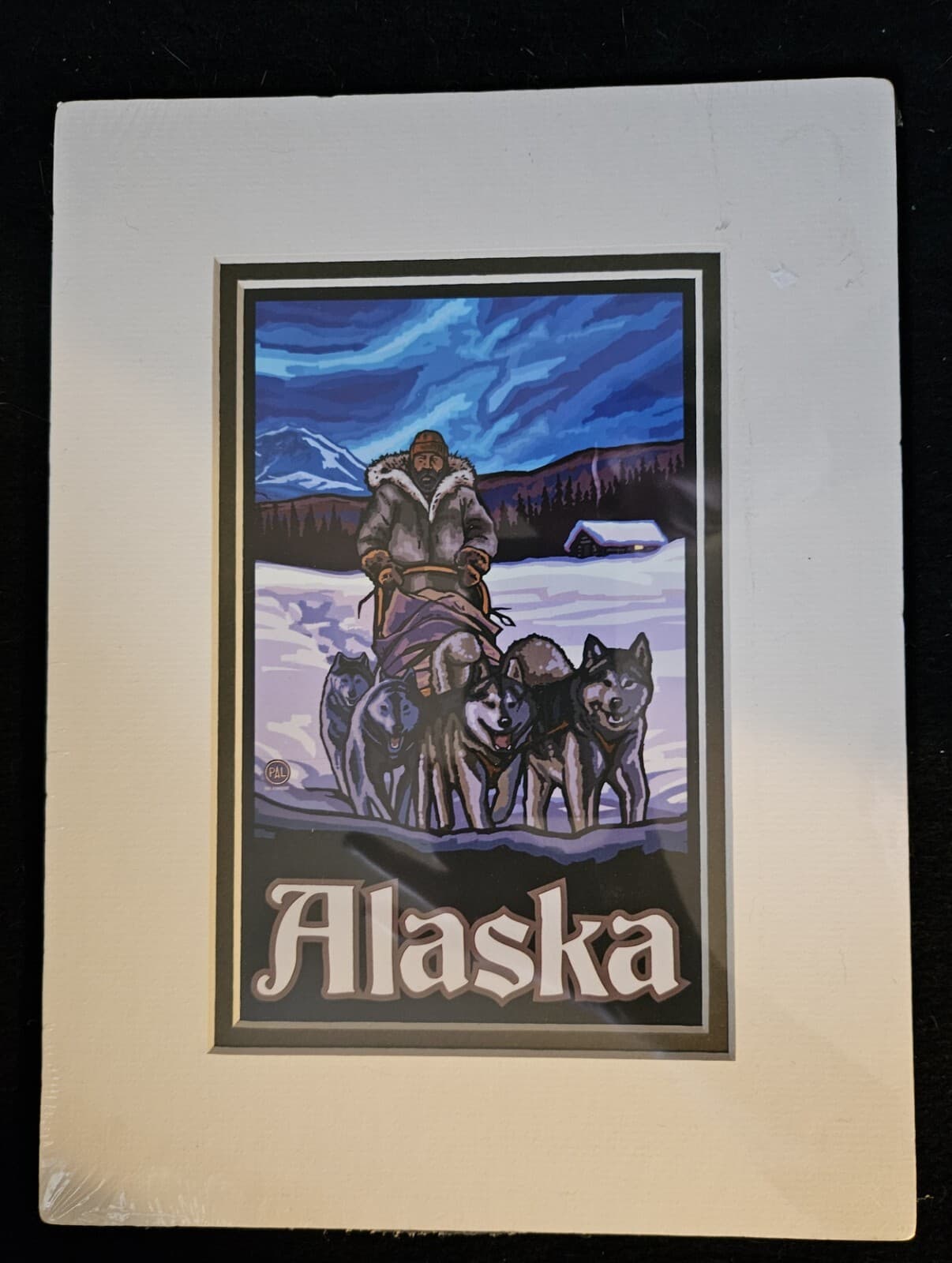 Dog Sled Team Open Edition Print Alaska Paul A Lanquist Huskies Malamutes NEW