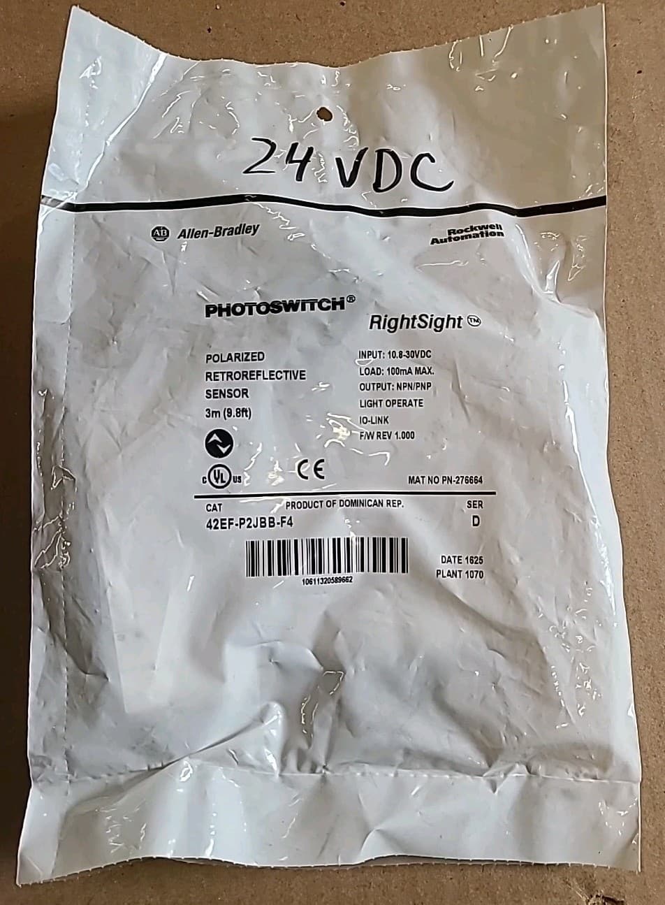 Allen-Bradley Photoswitch Part# 42EF-P2JBB-F4 New In Sealed Package