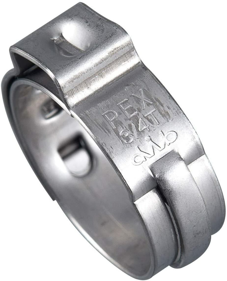 EFIELD 100 PCS 3/4'' 304 Stainless Steel PEX Cinch Clamp Rings for PEX Pipe