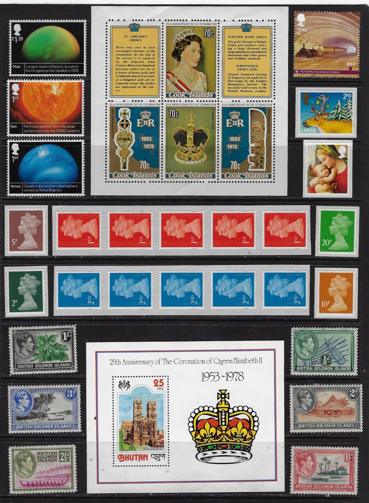 Old Original Collection 33 Different Great Br4itain Stamps Unused Very Rare