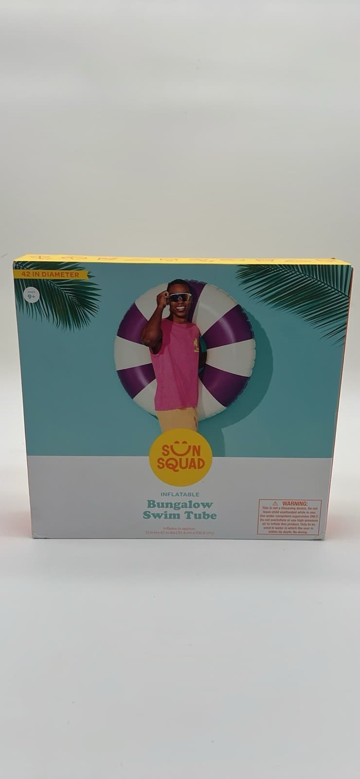 42” Bungalow Swim Tube (Purple And White)