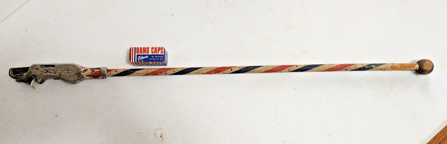 Antique American Cap Cane Stick Model nine Repeater 1920s