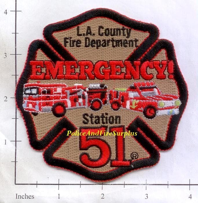 California - Los Angeles County Station 51 CA Fire Dept Patch - Squad 51