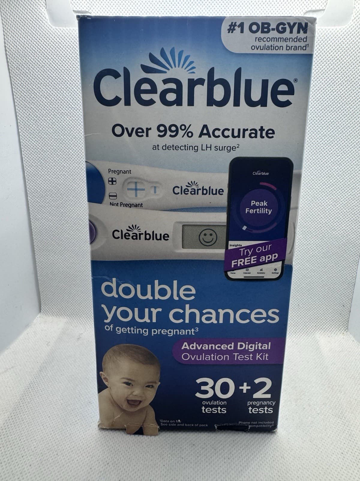 Clearblue Advanced Digital Ovulation Test Kit, 30 Ovulation +2 Pregnancy 08/27