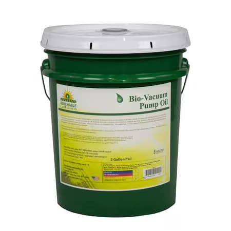 Renewable Lubricants 84104 Vacuum Pump Oil, 10W-30, Pail, Yellow, 5 Gal.