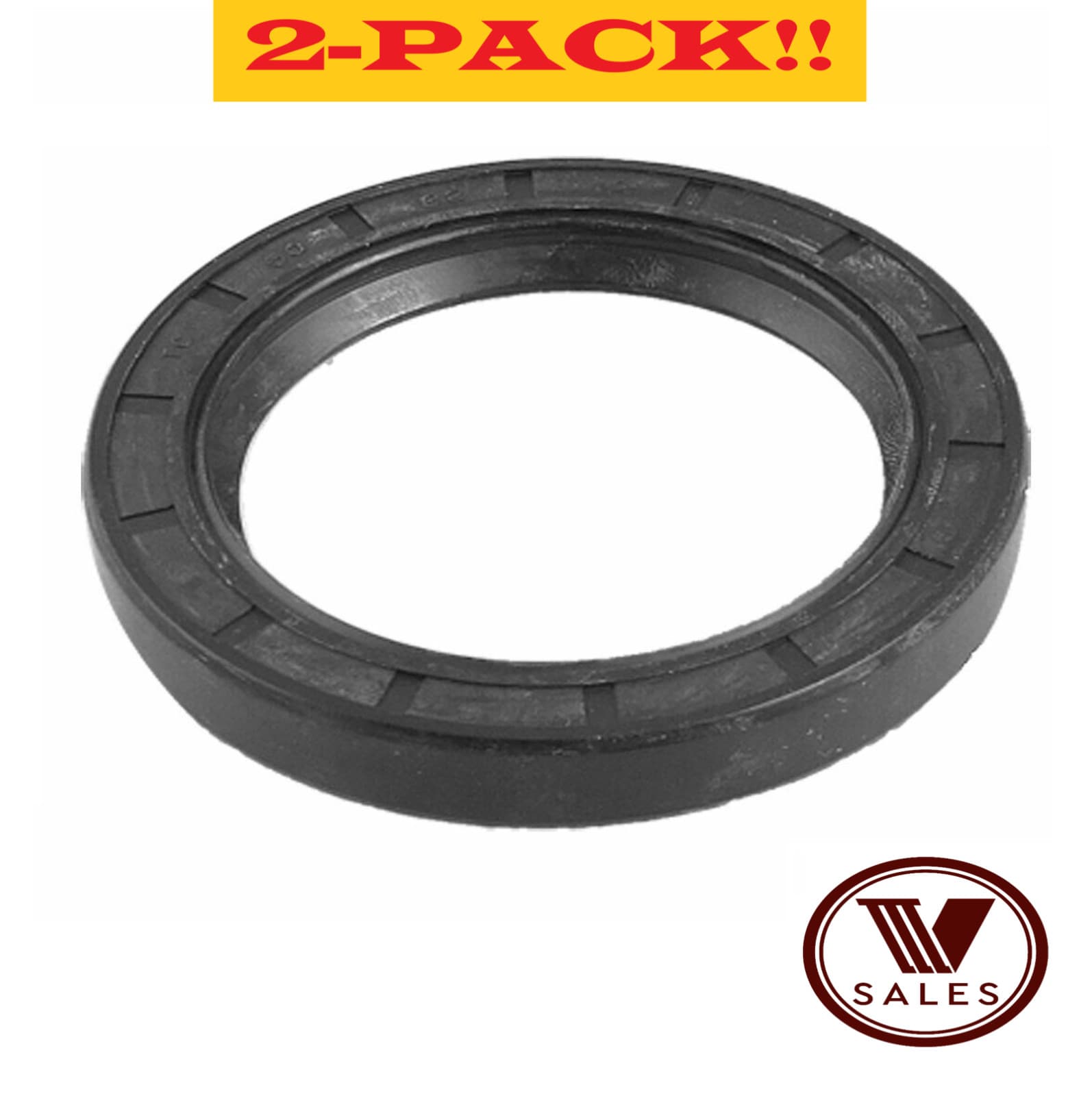 2-PACK!! NEW! 3V Seals TC 25x47x7 Metric Oil Seal, Buna-N Double Lip W/Spring