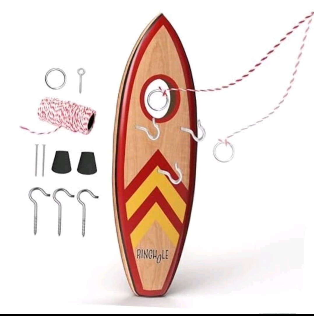 Hook,Toss Beach for Adults & Kids Ringhole Large Tabletop Size 23.5” Tree Game