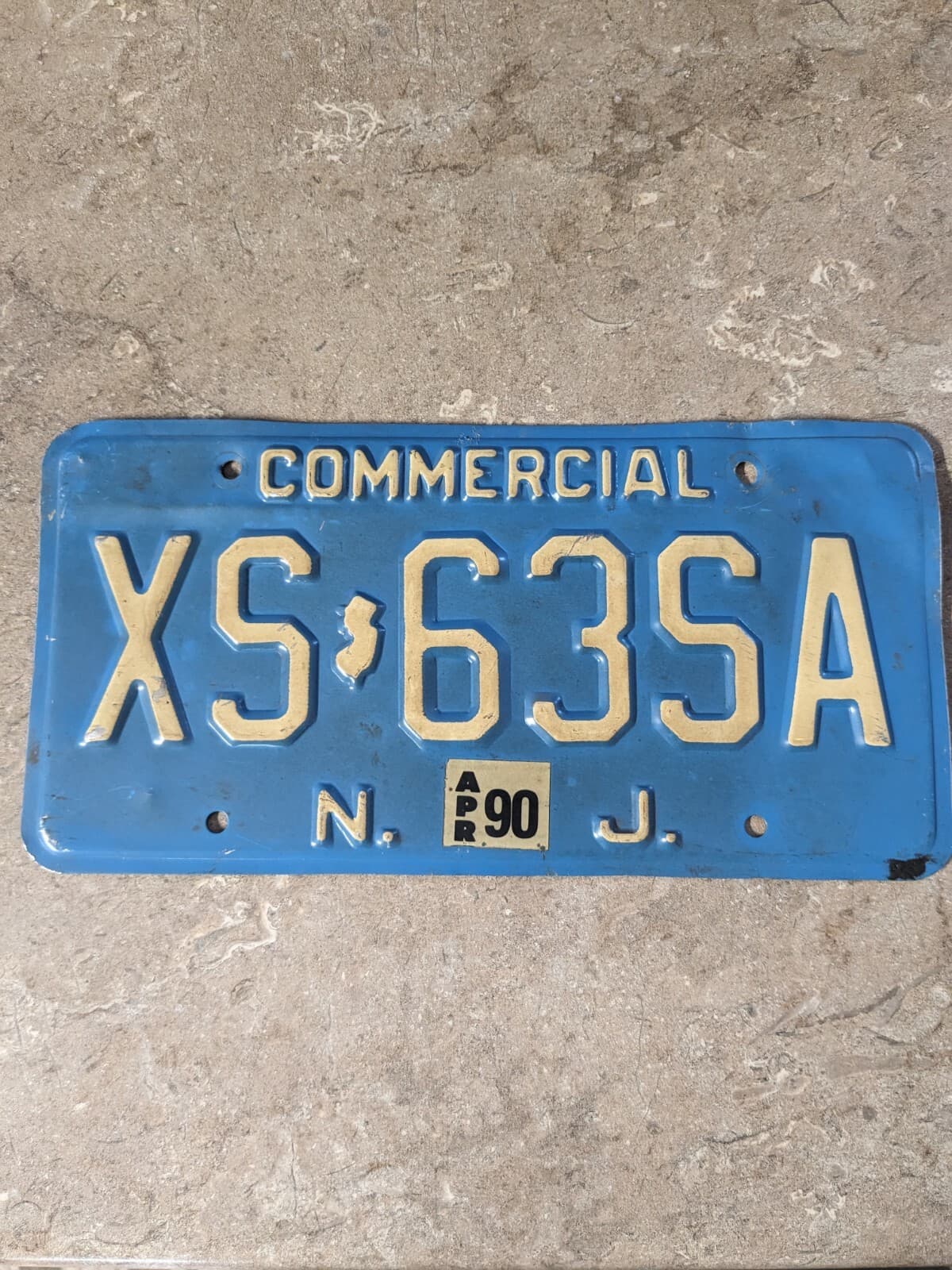 1990 NEW JERSEY COMMERCIAL TRUCK LICENSE PLATE