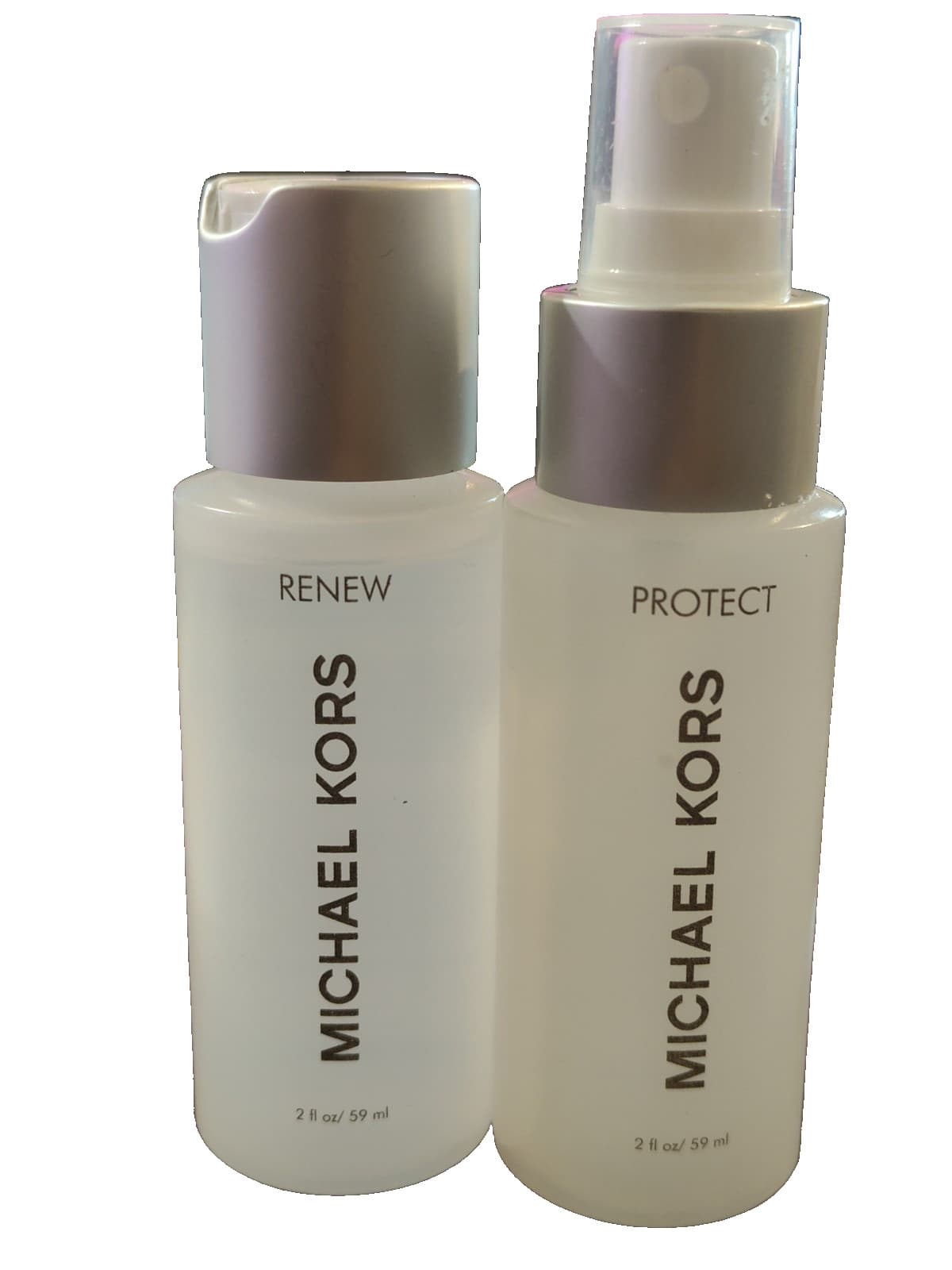 Michael Kors Leather Cleaner Care Kit Protect & Renew 2 PC Set 2 Oz Each
