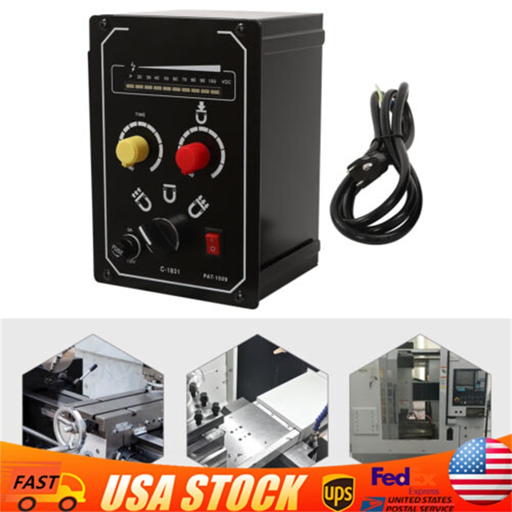 Electro Magnetic Chuck Controller 0-100V 5A DC Magnetic Force Adjustable 110V