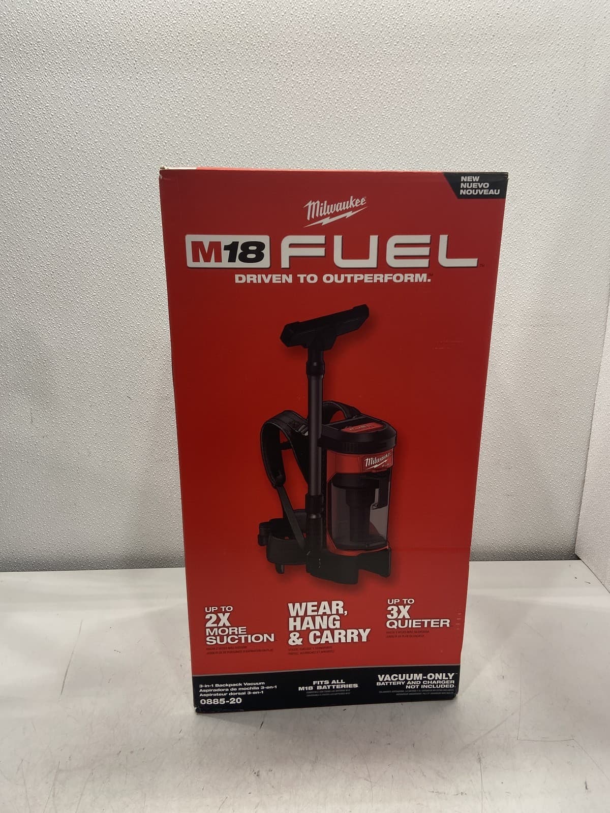 Milwaukee 0885-20 M18 FUEL 18V Li-Ion 1 Gal. 3-In-1 Backpack Vacuum (Tool Only)