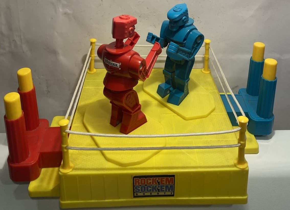 Rockem Sockem Robots Game Mattel Throwback Boxing Toy Rock'em Sock'em Vintage