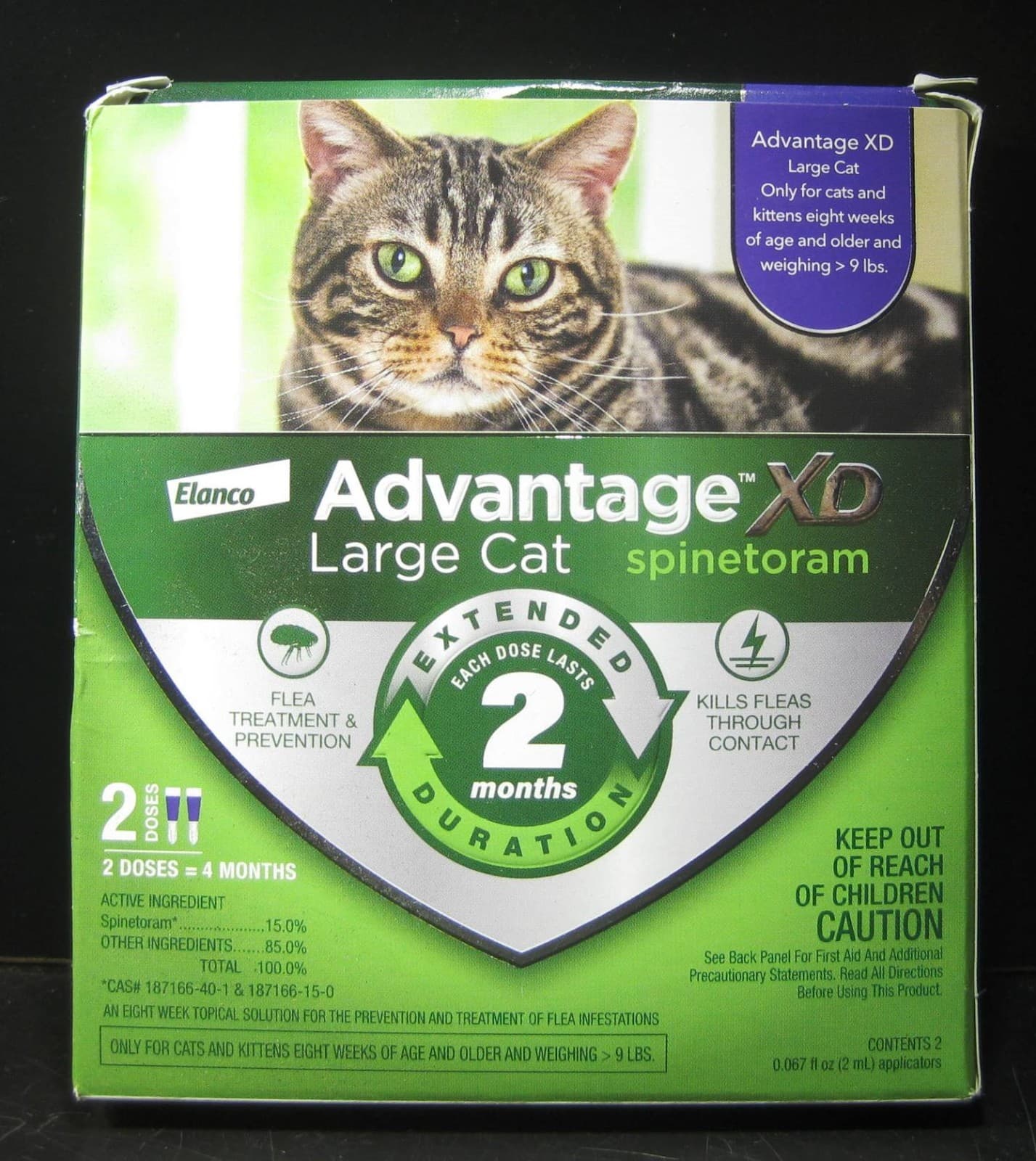 Advantage XD Large Cat Flea Prevention & Treatment 2 Dose 4 Month Protection