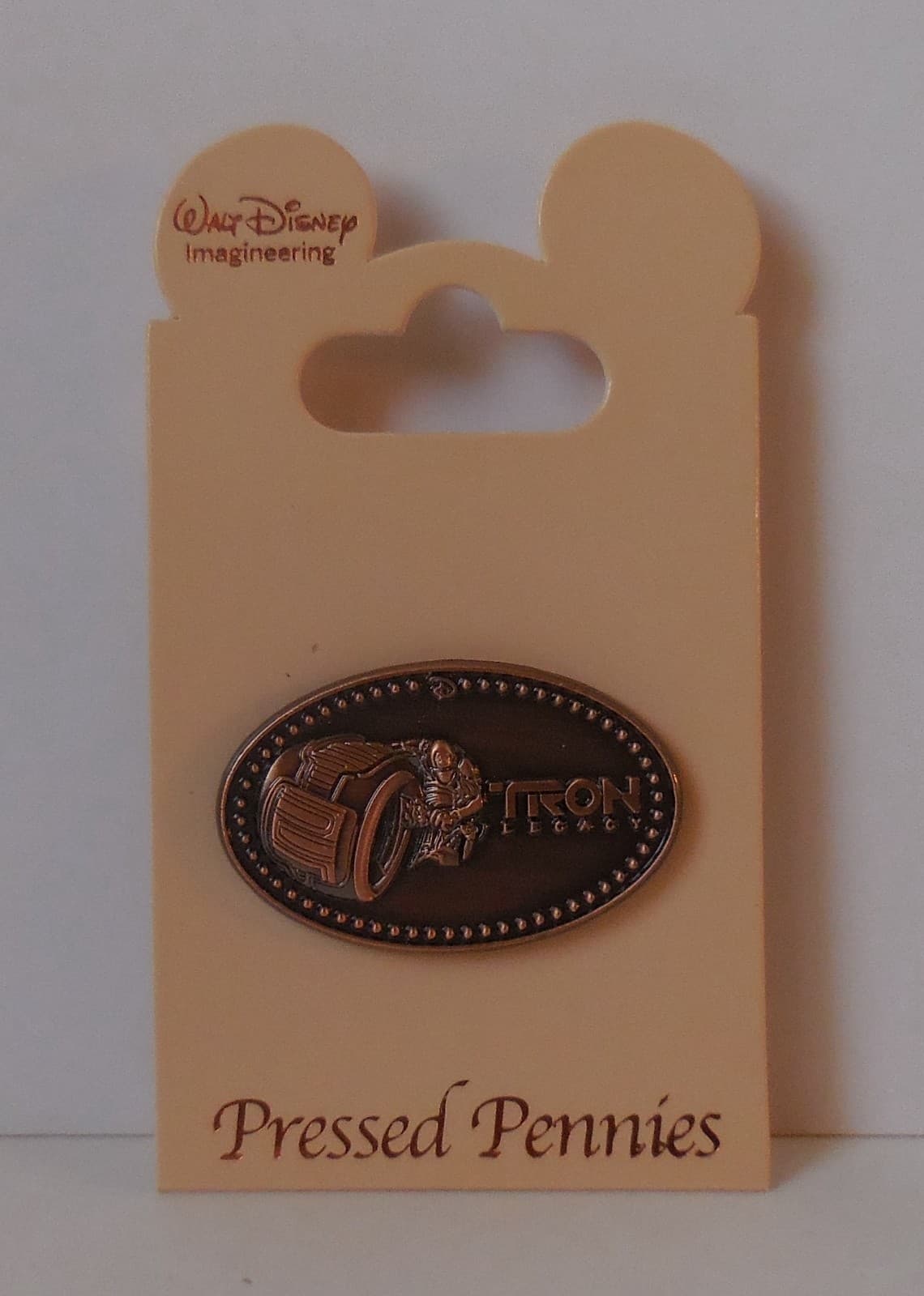 Disney Pin WDI Pressed Pennies TRON Legacy Light Cycle Pin LE250