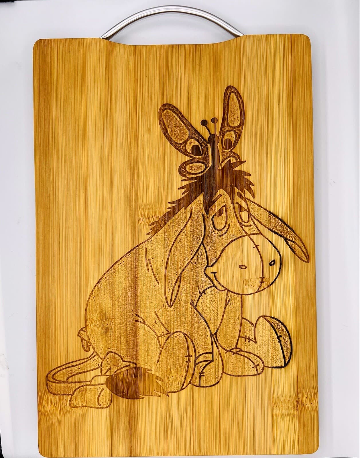 eeyore laser engraved bamboo high quality cuttingboard pop gift Christmas