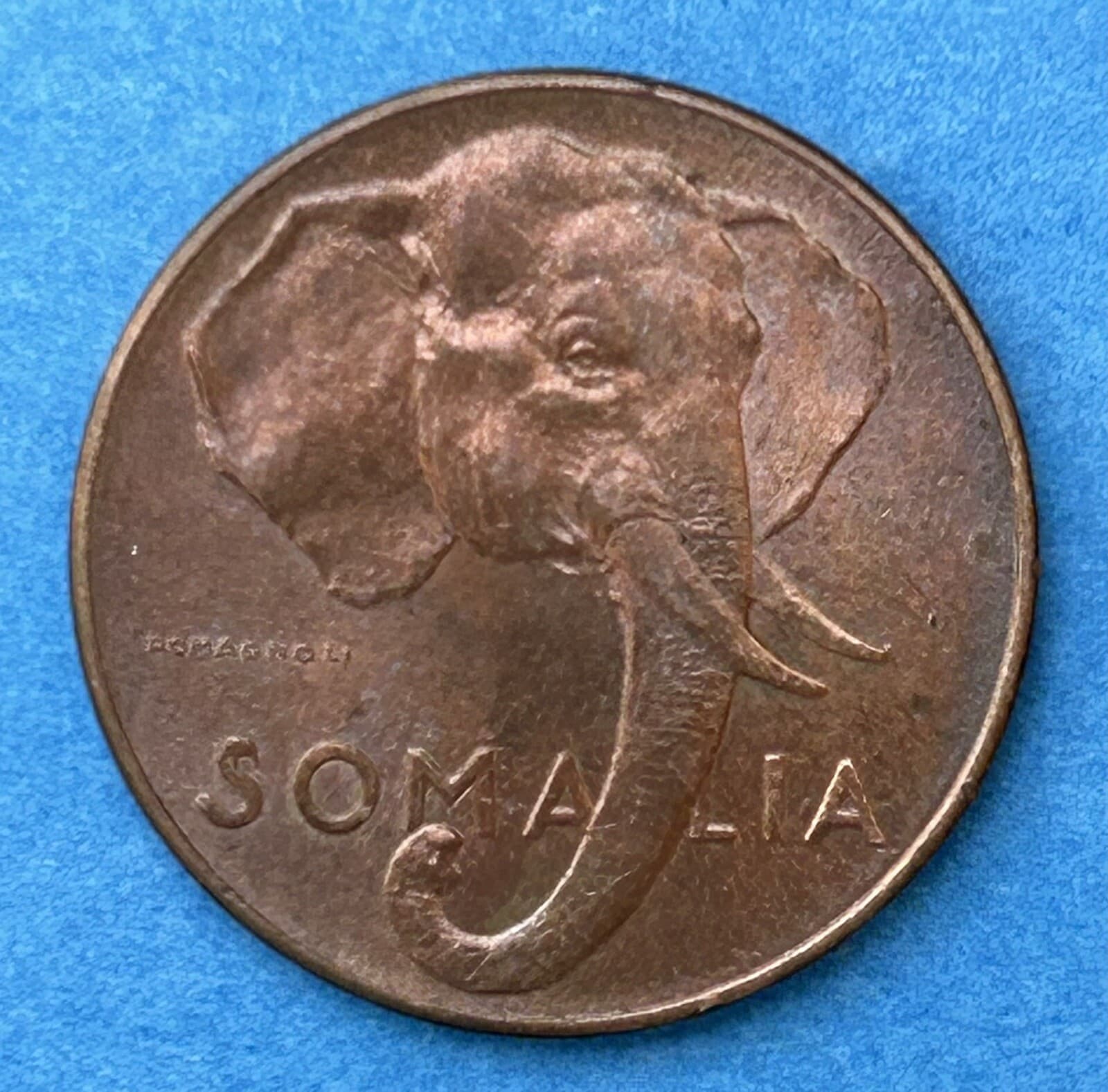 1950 Somalia 1 Centesimo Coin